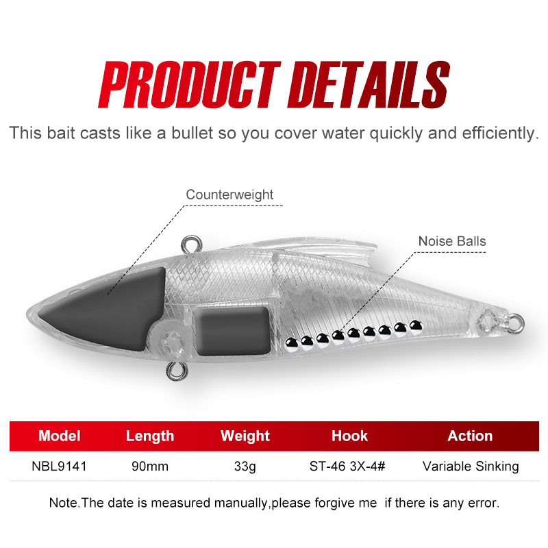 Noeby 3 Pieces 90mm 33g Sinkin - Fishing Lure Crankbait ulasan dan harga